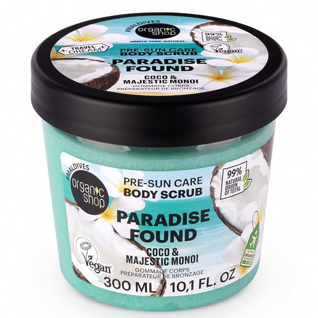 Paradise Found Pre - Sun Care Body Scrub | Coco & Majestic Monoi - mypure.co.uk