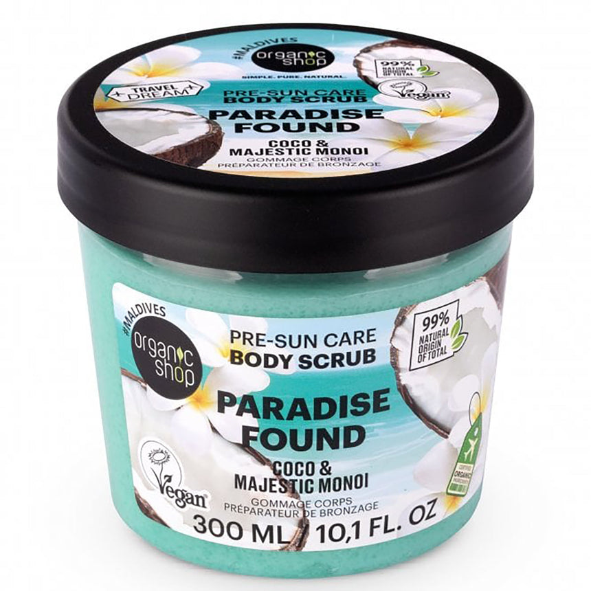 Paradise Found Pre - Sun Care Body Scrub | Coco & Majestic Monoi - mypure.co.uk