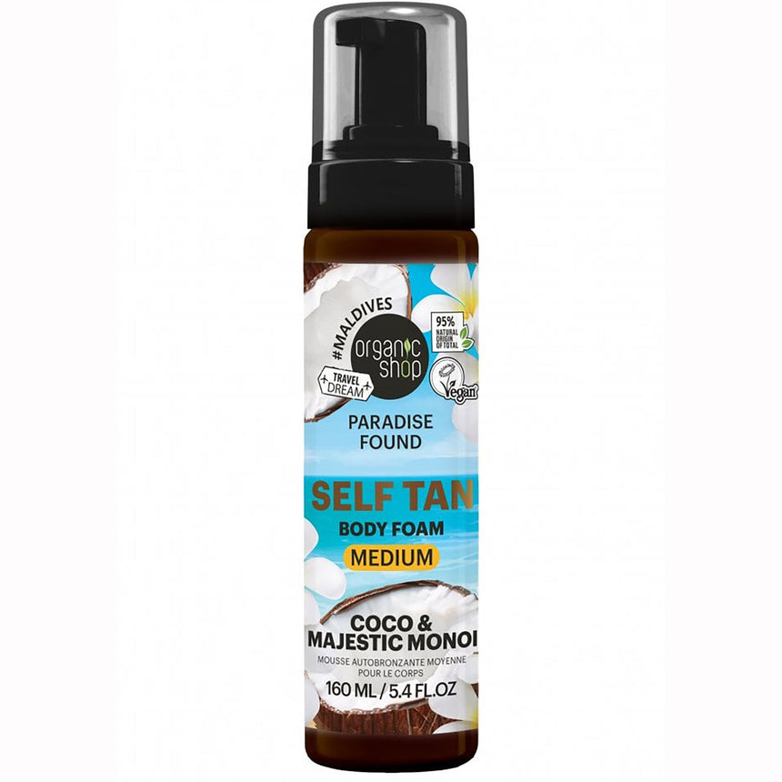 Paradise Found Self Tan Body Foam with Coco & Majestic Monoi - mypure.co.uk