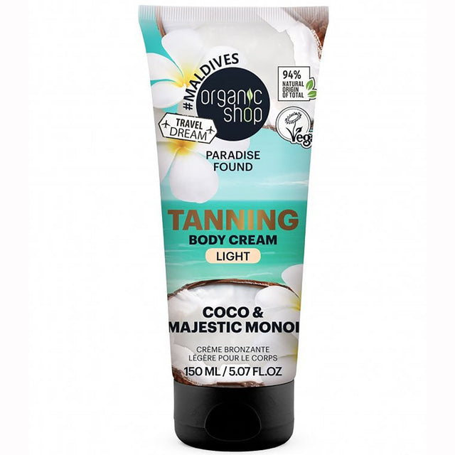 Paradise Found Tanning Body Cream with Coco & Majestic Monoi - mypure.co.uk