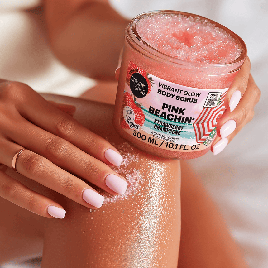 Pink Beachin´ Vibrant Glow Body Scrub | Strawberry Champagne - mypure.co.uk