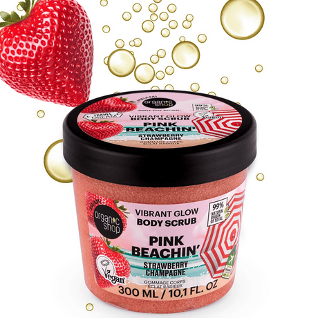 Pink Beachin´ Vibrant Glow Body Scrub | Strawberry Champagne - mypure.co.uk