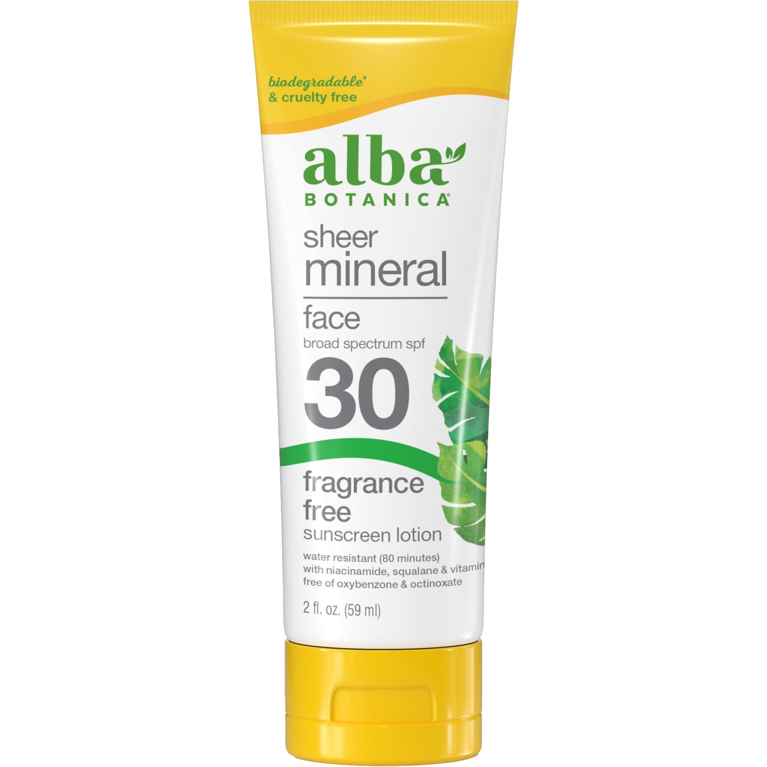 Spf Filter Alba Botanica Sheer Mineral SPF 30 Sunscreen Lotion | Fragrance Free ...
