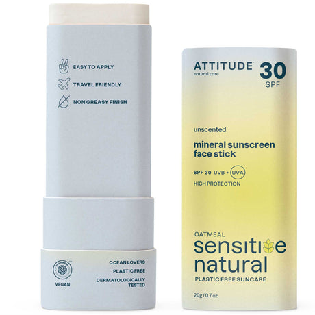 Sunscreen Sensitive Face Stick 30 SPF | Unscented - mypure.co.uk