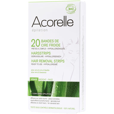 Acorelle Ready to use Face Hair Removal Strips - Free with £60 Spend - mypure.co.uk
