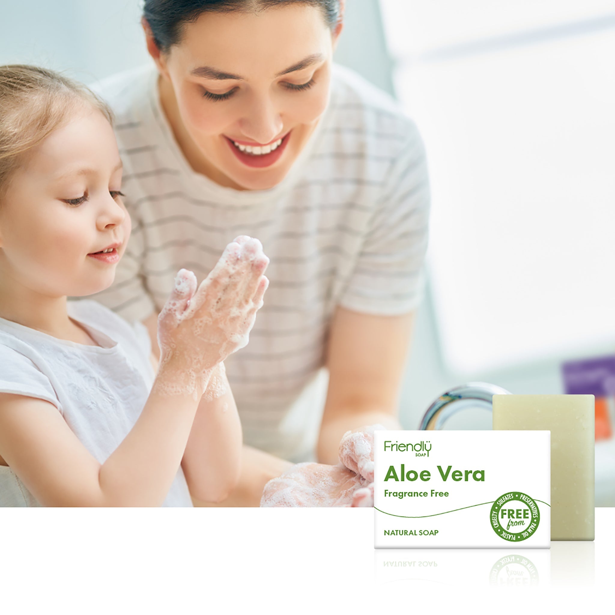 Aloe Vera Fragrance Free Soap Bar - mypure.co.uk