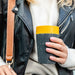 **BACK SOON** Reuseable Coffee Cup - Cream & Faraway Blue 12oz - mypure.co.uk
