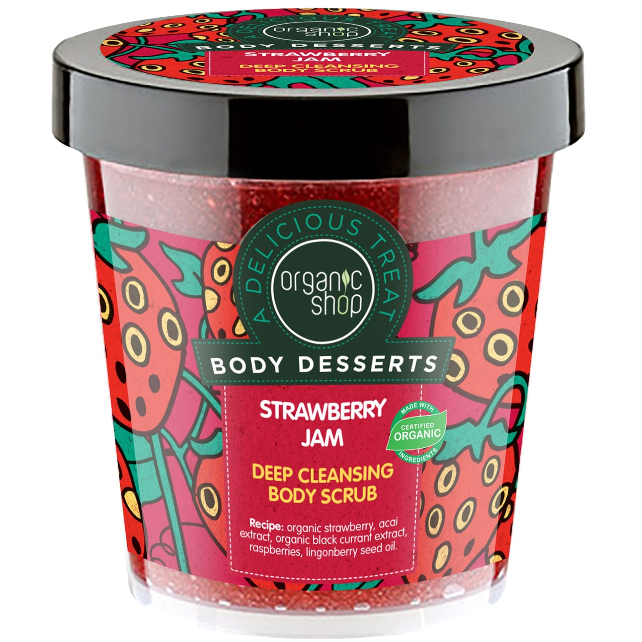 Body Desserts Strawberry Jam Deep Cleansing Body Scrub - mypure.co.uk