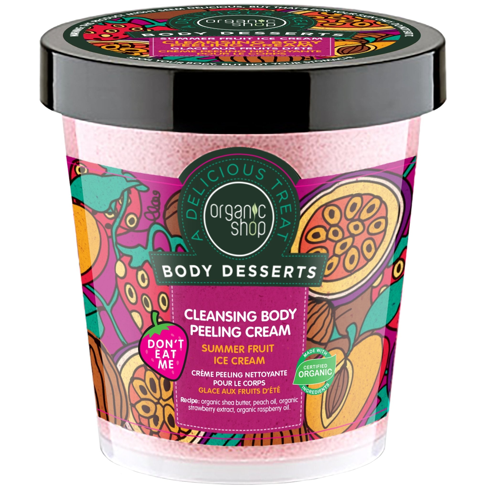 Body Desserts Summer Fruit Ice Cream Cleansing Body Peeling Cream - mypure.co.uk
