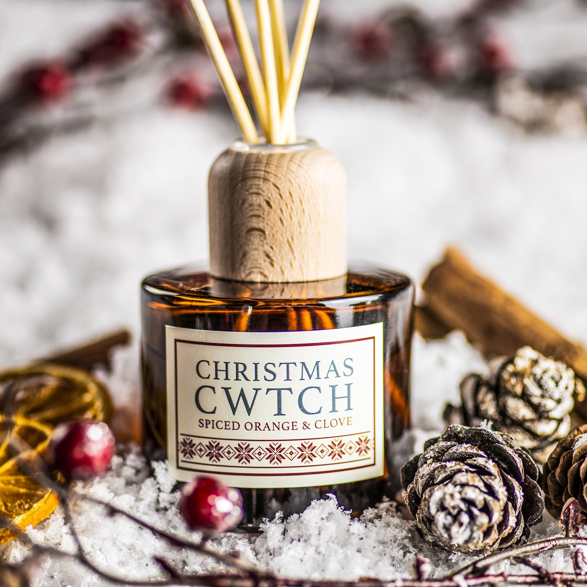 Christmas Cwtch | Reed Diffuser with Spiced Orange & Clove