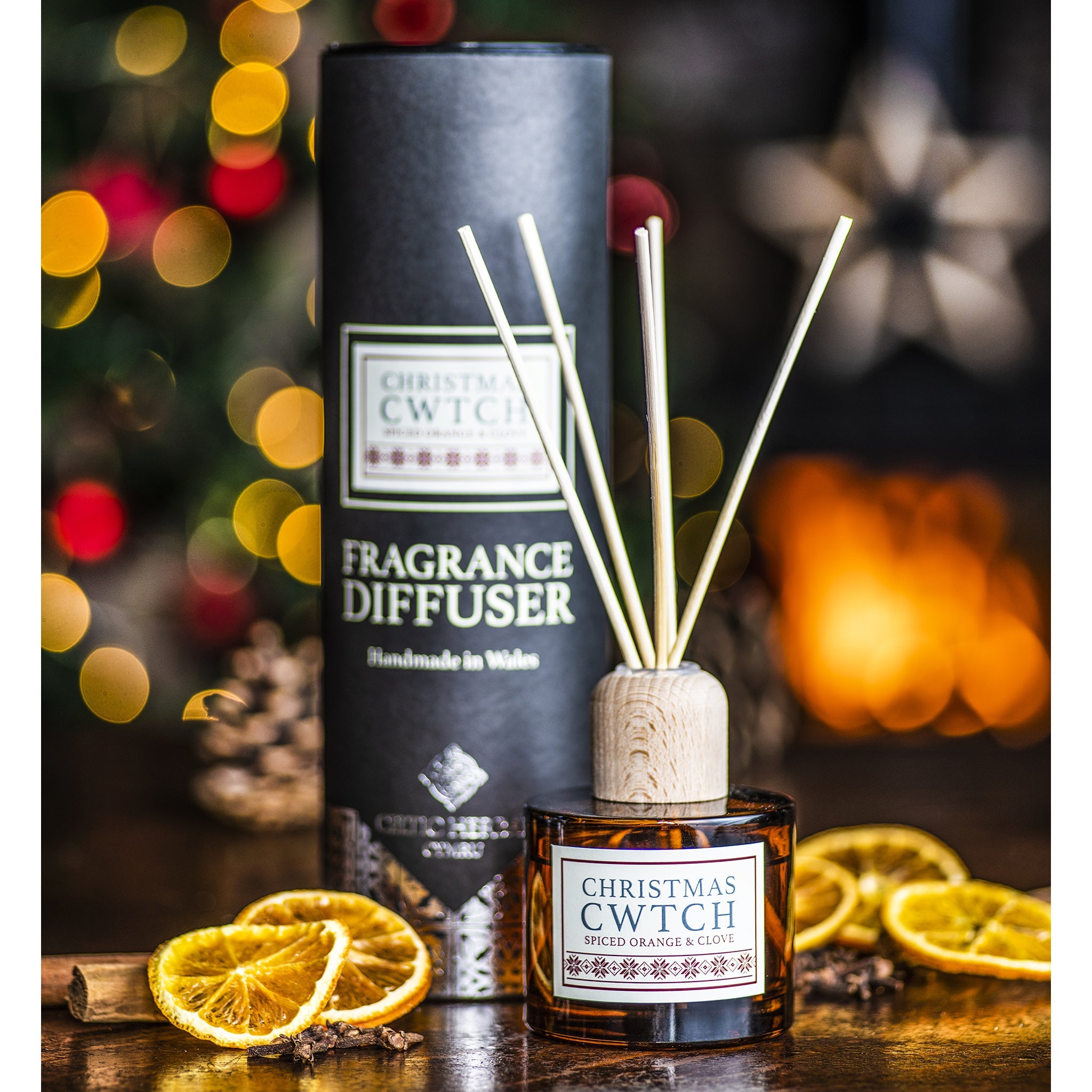 Christmas Cwtch | Reed Diffuser with Spiced Orange & Clove