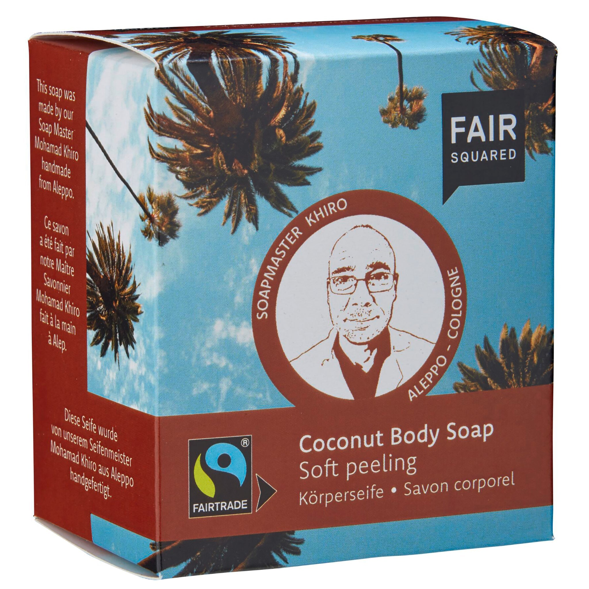 ZERO WASTE | Coconut Body Soap with Cotton Soap Bag - Soft Peeling