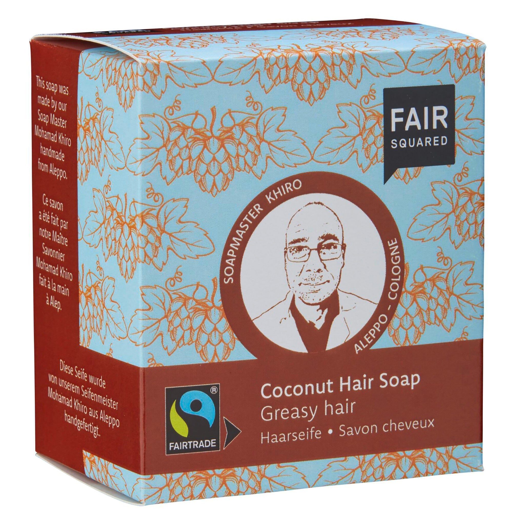 ZERO WASTE | Coconut Hair Soap with Cotton Soap Bag - For Greasy Hair