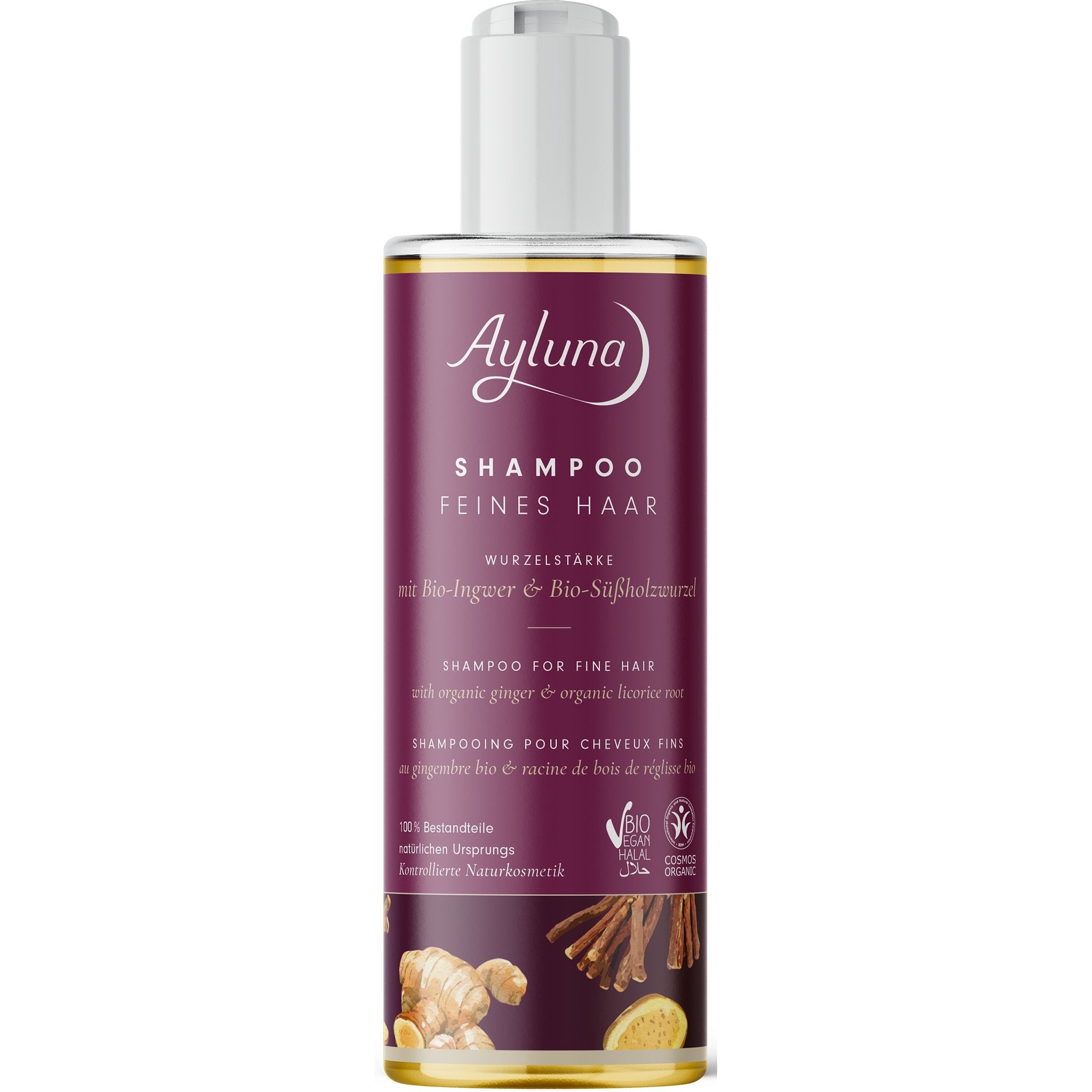 Ginger & Licorice Root Shampoo for Fine Hair - mypure.co.uk