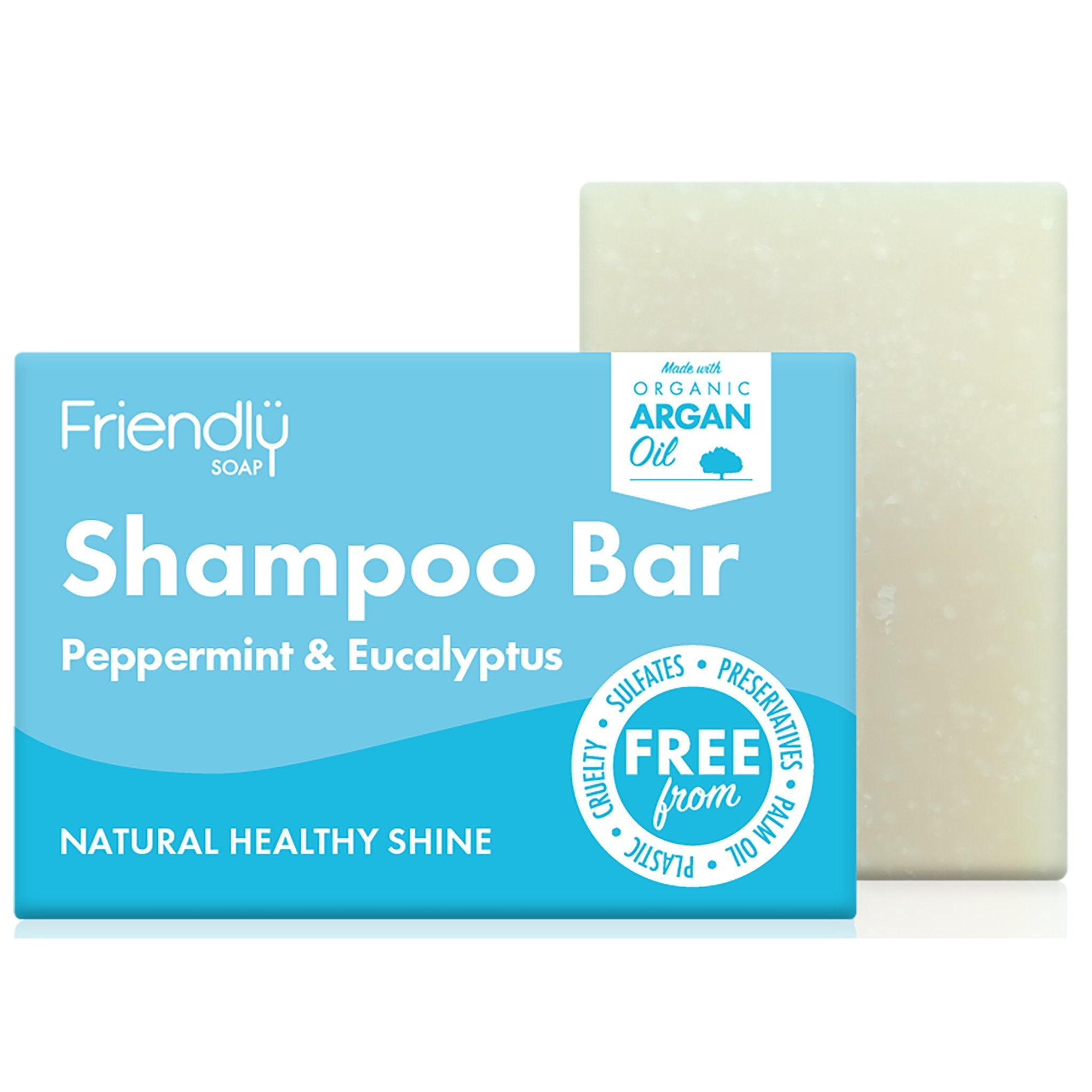 Healthy Shine Shampoo Bar - Peppermint & Eucalyptus - mypure.co.uk
