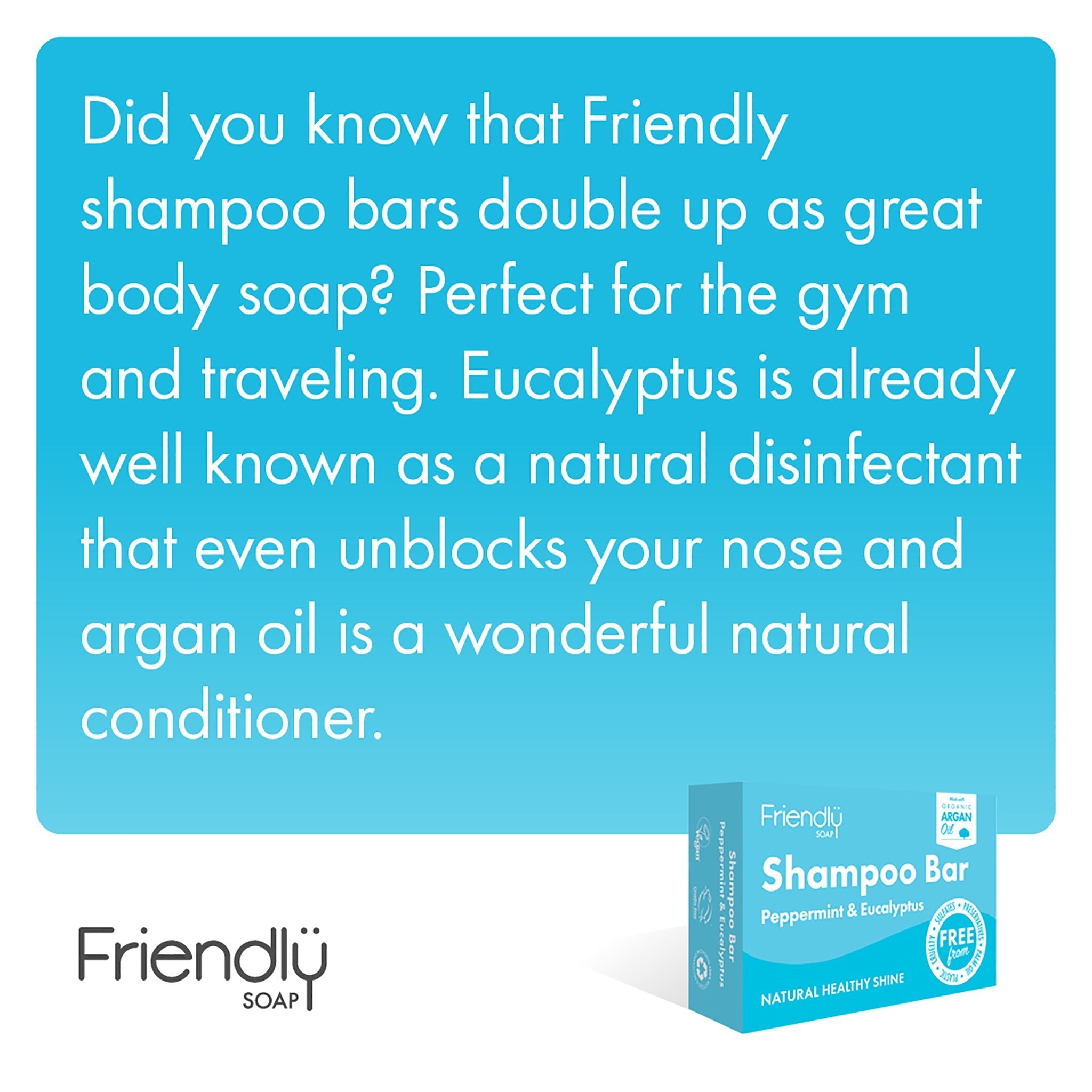 Healthy Shine Shampoo Bar - Peppermint & Eucalyptus - mypure.co.uk