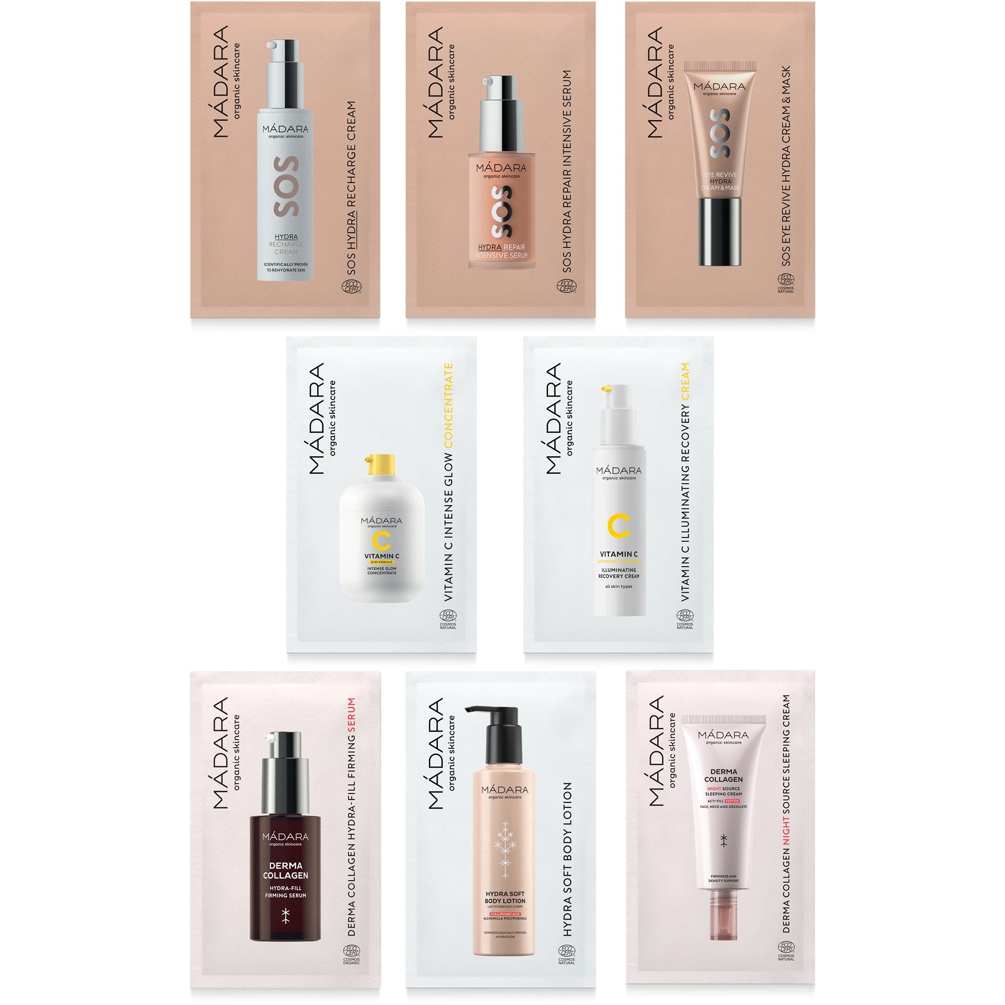 MADARA Skincare Sample Sachet Variety Pack - Free with £60 Spend - mypure.co.uk