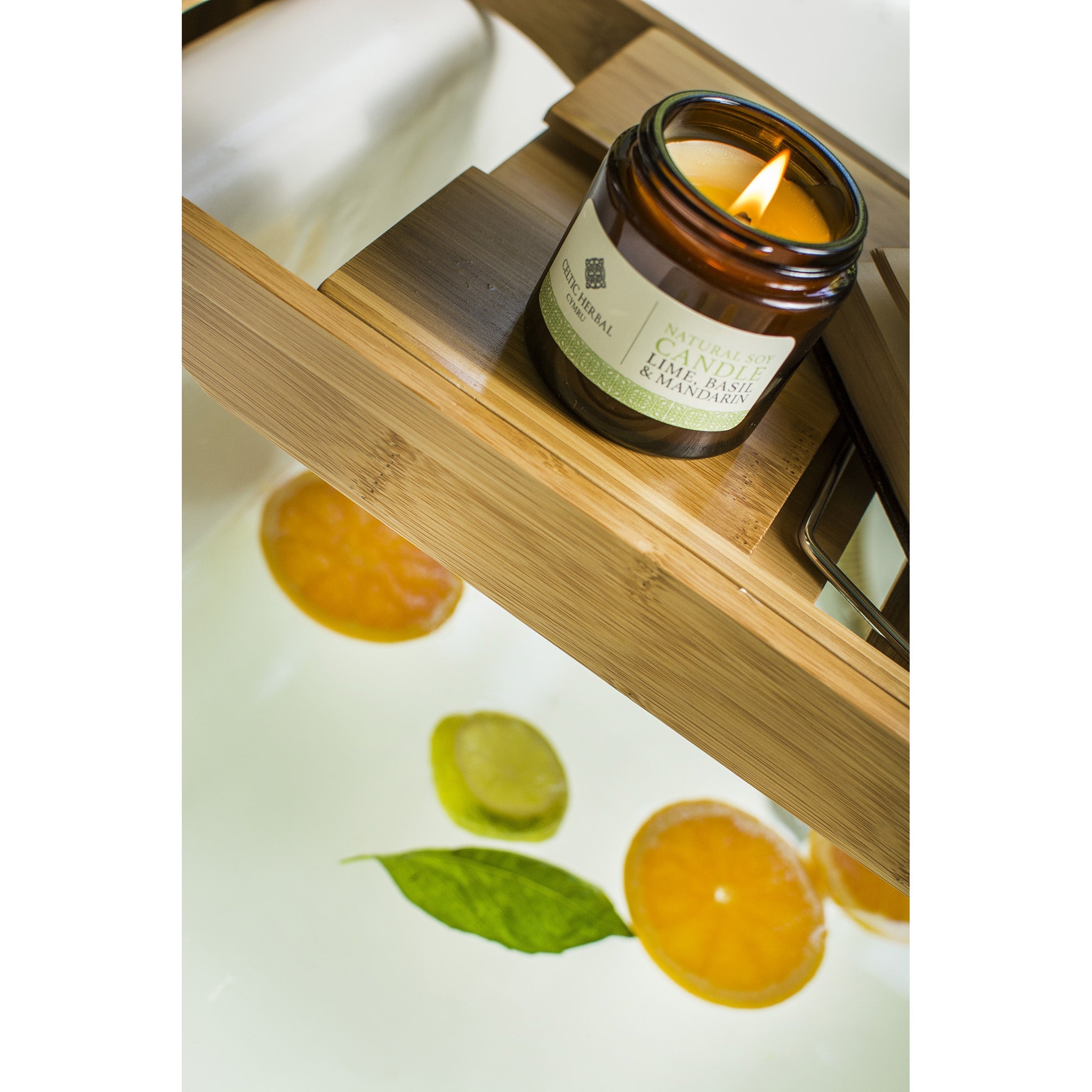 Mandarin, Lime & Basil Soy Wax Candle - mypure.co.uk