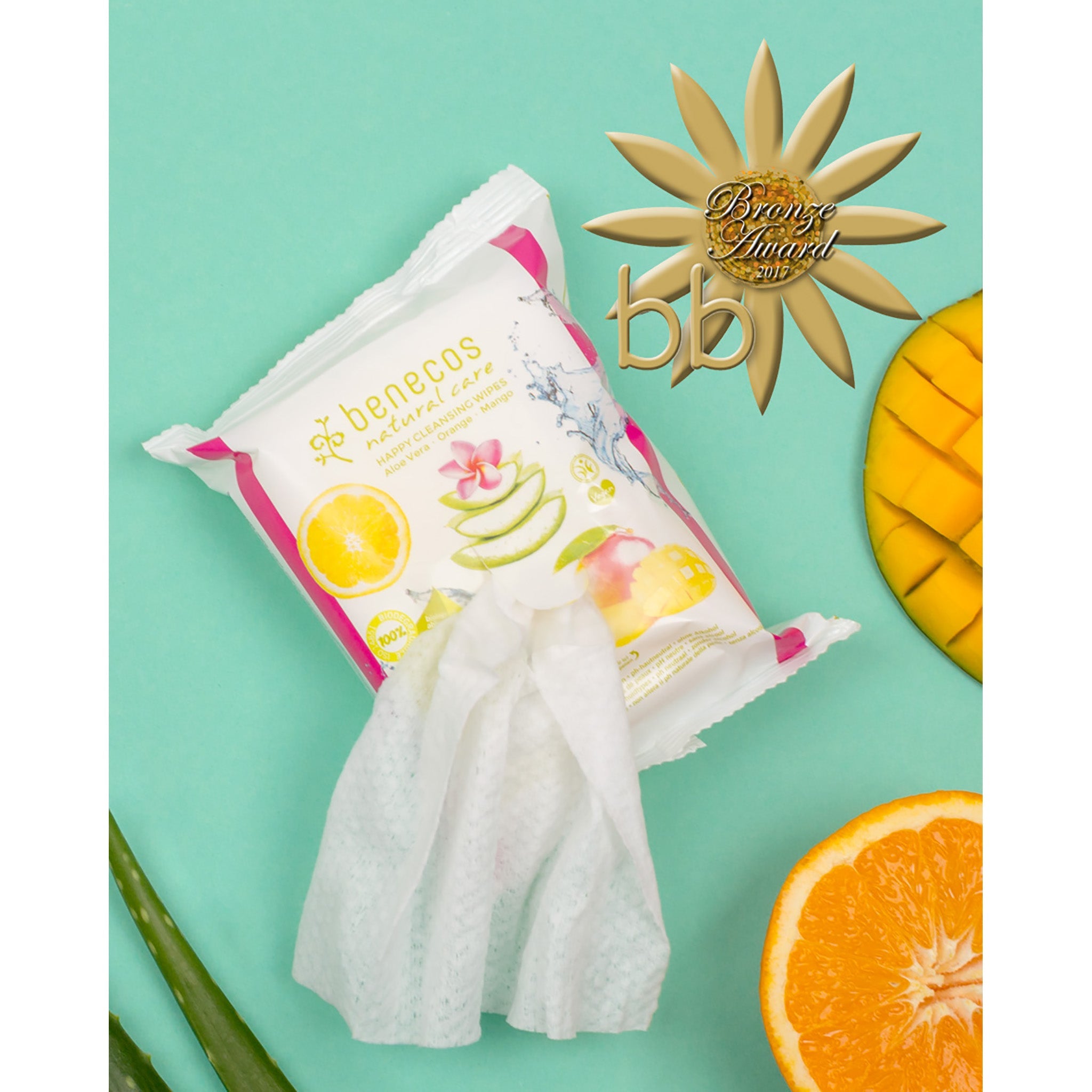 Natural Care Happy Facial Cleansing Wipes - mypure.co.uk