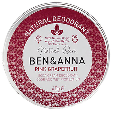 Natural Deodorant - Pink Grapefruit (Tin) - mypure.co.uk