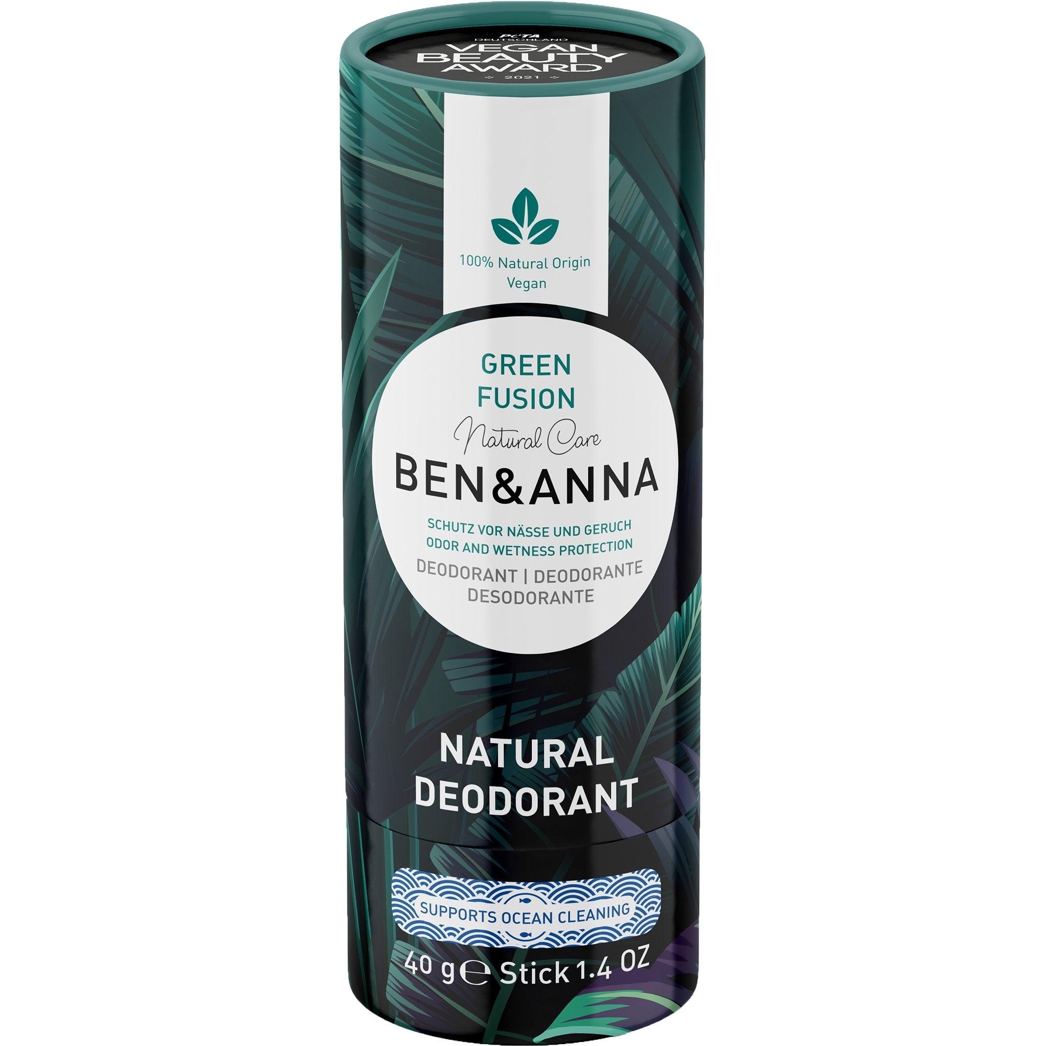 Natural Soda Deodorant - Green Fusion (Paper Tube) - mypure.co.uk