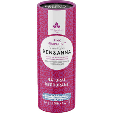 Natural Soda Deodorant - Pink Grapefruit (Paper Tube) - mypure.co.uk