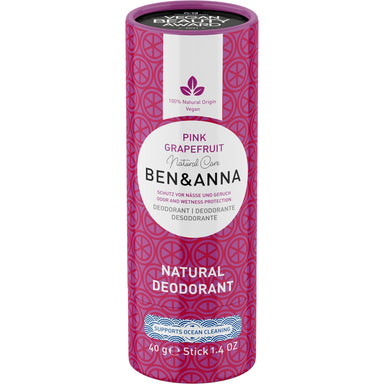 Natural Soda Deodorant - Pink Grapefruit (Paper Tube) - mypure.co.uk