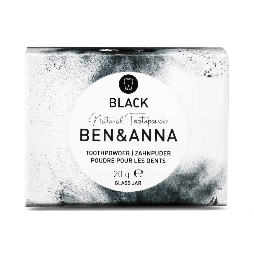 Natural Toothpaste Powder - Black (Whitening) - mypure.co.uk