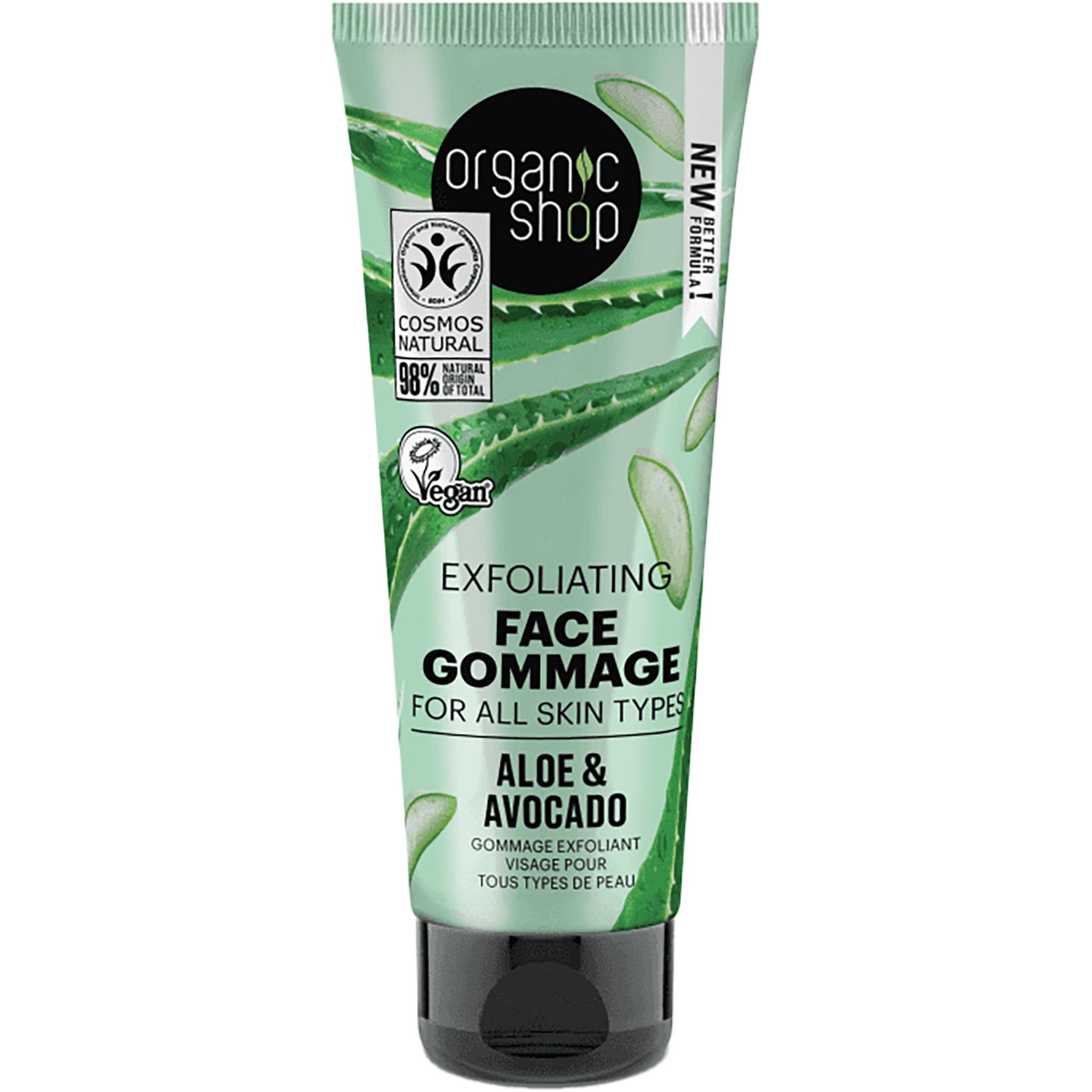 Buy Organic Shop Aloe & Avocado Exfoliating Face Gommage