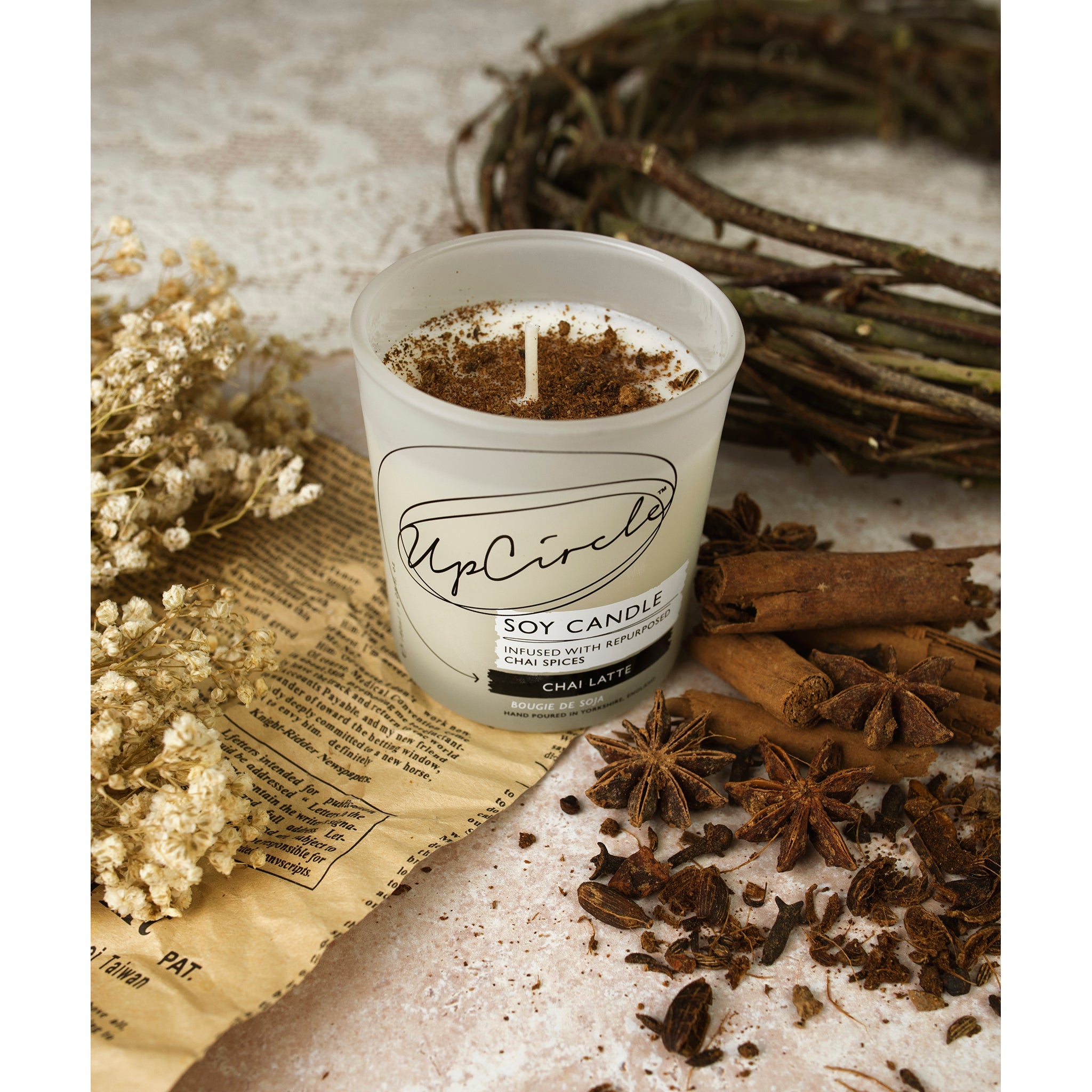 NEW Chai Latte Soy Wax Candle - mypure.co.uk