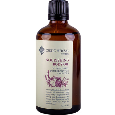 Nourishing Body Oil with Rosehip, Pomegranate & Lavender - mypure.co.uk