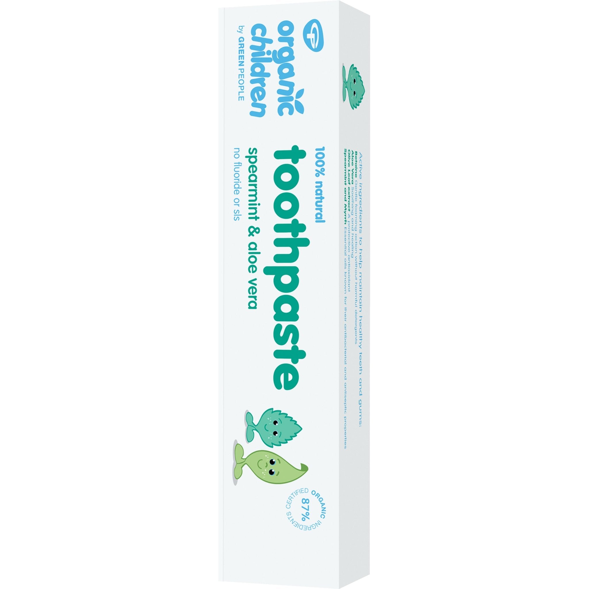 Organic Children Toothpaste - Spearmint & Aloe Vera - mypure.co.uk