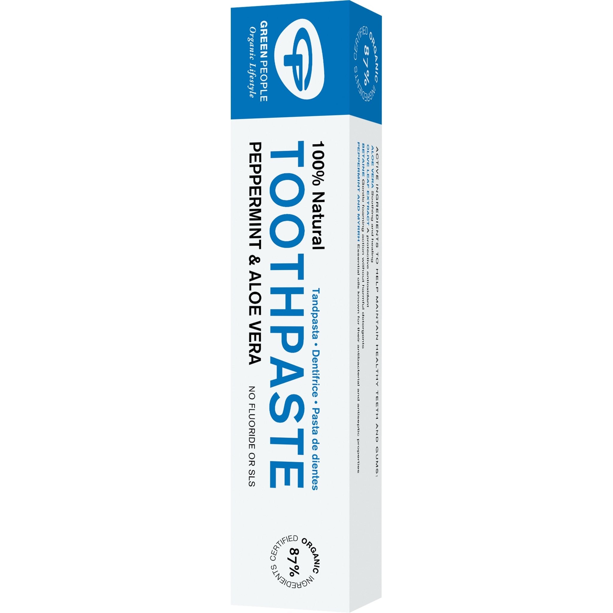 Peppermint & Aloe Vera Toothpaste - mypure.co.uk