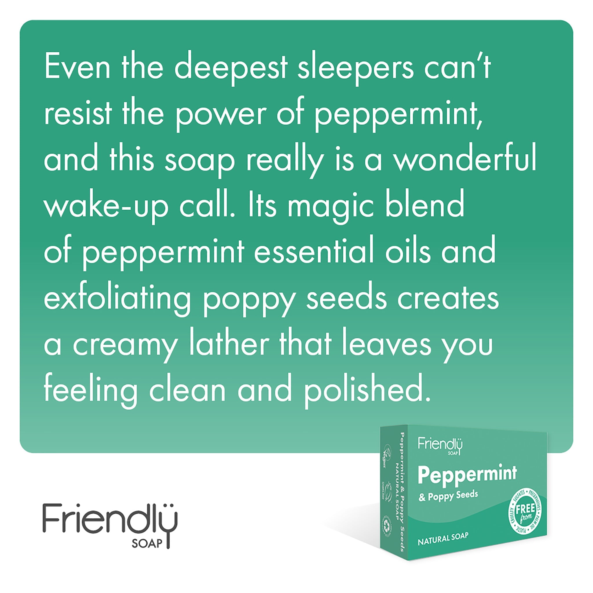 Peppermint & Poppy Seed Soap Bar - mypure.co.uk