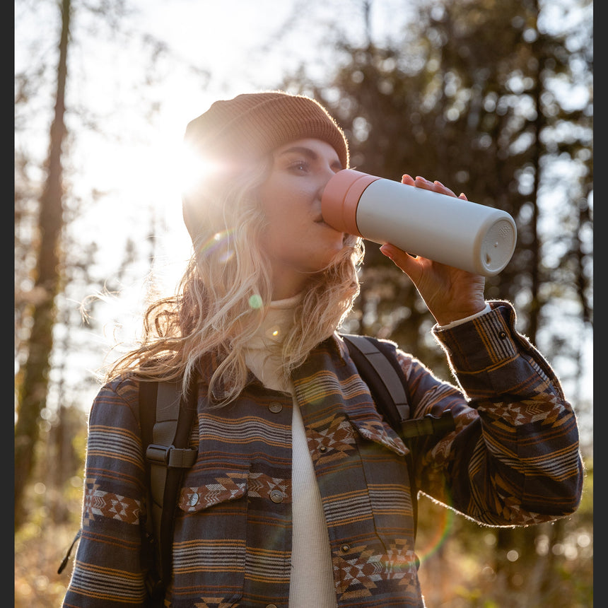Reusable Water Bottle - Chalk & Grey 12oz - mypure.co.uk
