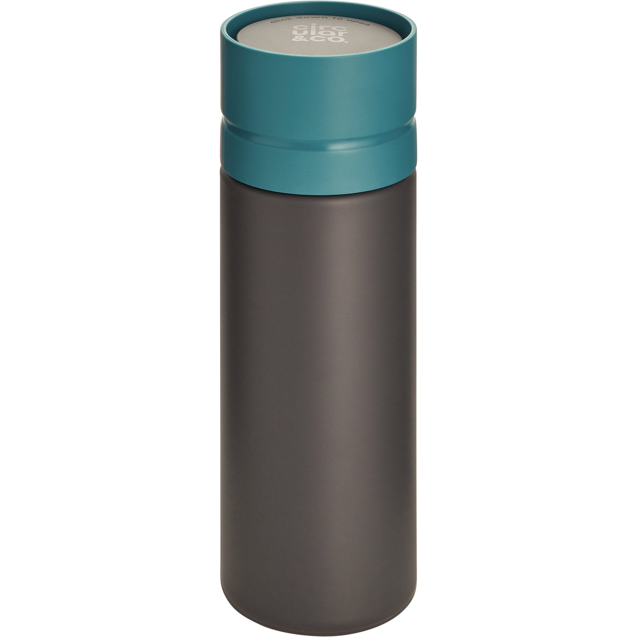 Reusable Water Bottle - Grey & Teal 12oz - mypure.co.uk