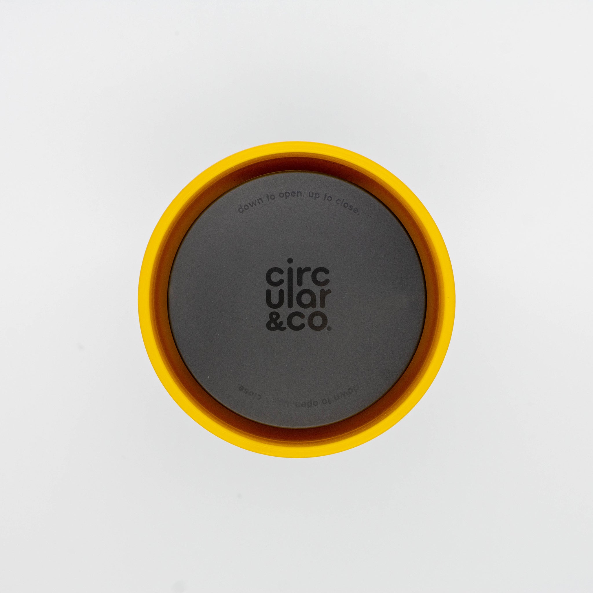 Reuseable Coffee Cup - Black & Electric Mustard 12oz - mypure.co.uk