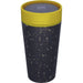 Reuseable Coffee Cup - Black & Electric Mustard 12oz - mypure.co.uk