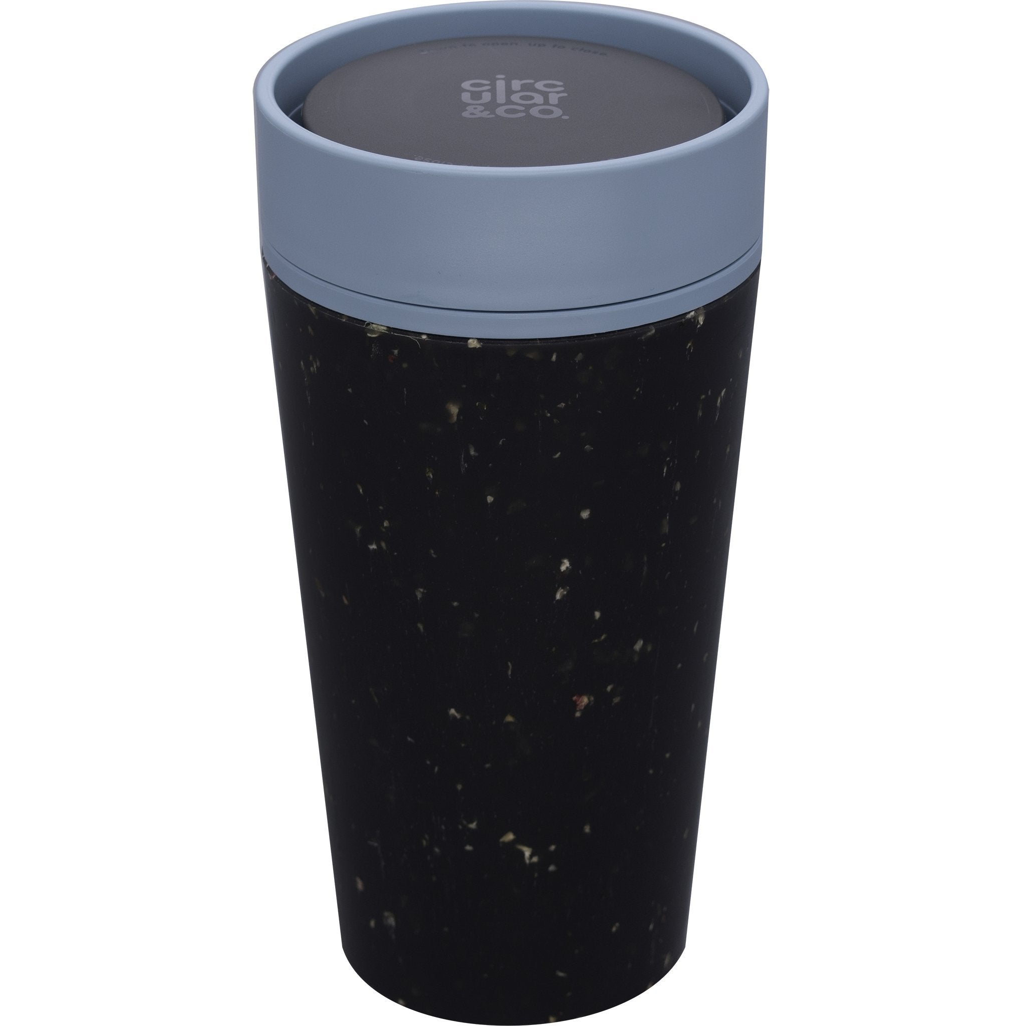 Reuseable Coffee Cup - Black & Faraway Blue 12oz - mypure.co.uk