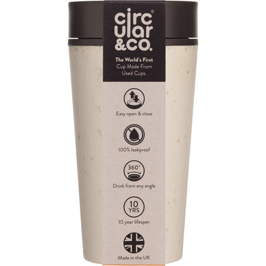 Reuseable Coffee Cup - Cream & Cosmic Black 12oz - mypure.co.uk