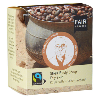 Shea Body Soap with Cotton Soap Bag - For Dry Skin - mypure.co.uk
