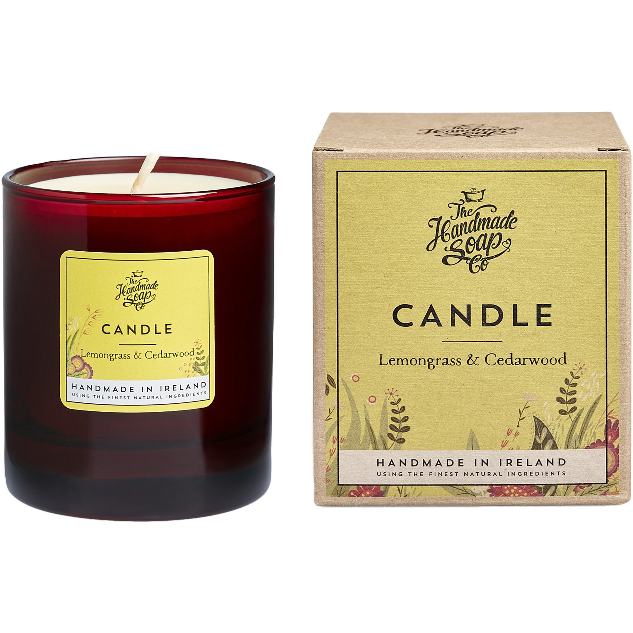 Soy Wax Candle | Lemongrass & Cedarwood - mypure.co.uk