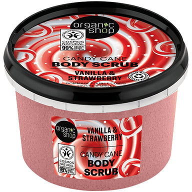 Vanilla & Strawberry Candy Cane Body Scrub - mypure.co.uk