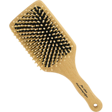 Vegan Beech Wood Paddle Brush with Round Wooden Pins - mypure.co.uk